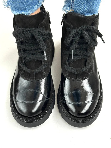 Ботинки кожаные демисезонные Evromoda 053.143EY S.A